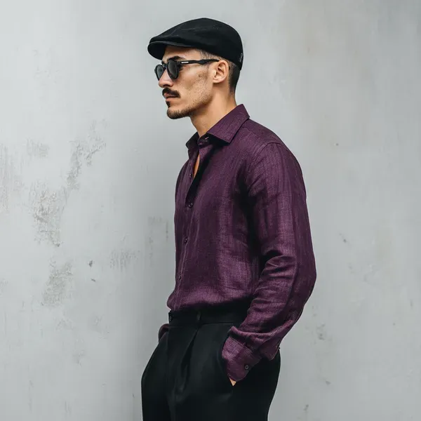 Men_S_Softer_Purple_100_Pure_Linen_Shirt