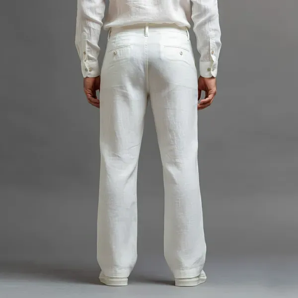 Off_White_Pure_Linen_Resort_Beach_Wear_Trouser_For_Men