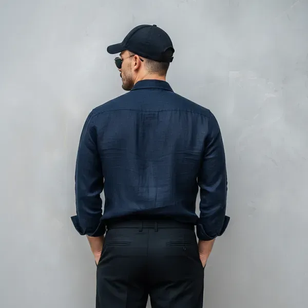 Stitchwa_Men_S_Dark_Navy_Blue_Pure_Linen_Shirt