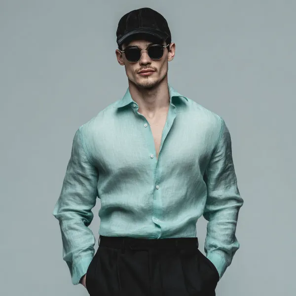 Seafoam_Green_Pure_100_Linen_Shirt_For_Men_S