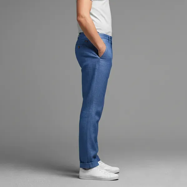 French_Blue_Ultra_Breathable_Pure_Linen_Trousers_Men
