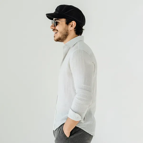 White_Pure_Linen_Shirt_For_Men
