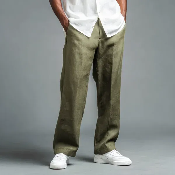 The_Perfect_Olive_Green_Summer_Weight_Linen_Pant_Men