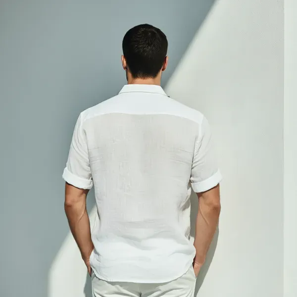 Summer_Breeze_White_Half_Sleeve_Linen_Shirt_Men