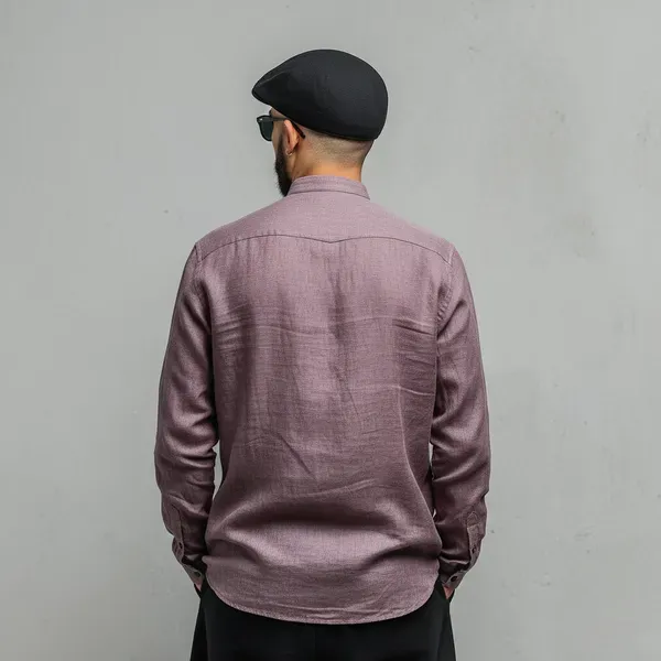 Men_S_Rich_Light_Purple_100_Pure_Linen_Mandarin_Collar_Shirt