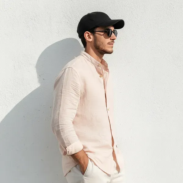 Blush_Pink_Pure_Linen_Shirt_For_Men