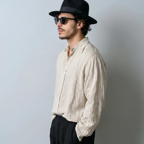 Men_S_Light_Ivory_Beige_100_Pure_Linen_Shirt