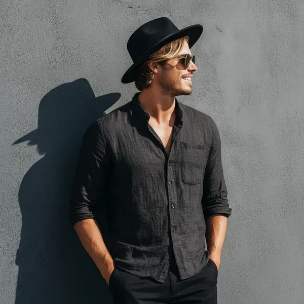 Black_Pure_Linen_Shirt_For_Men