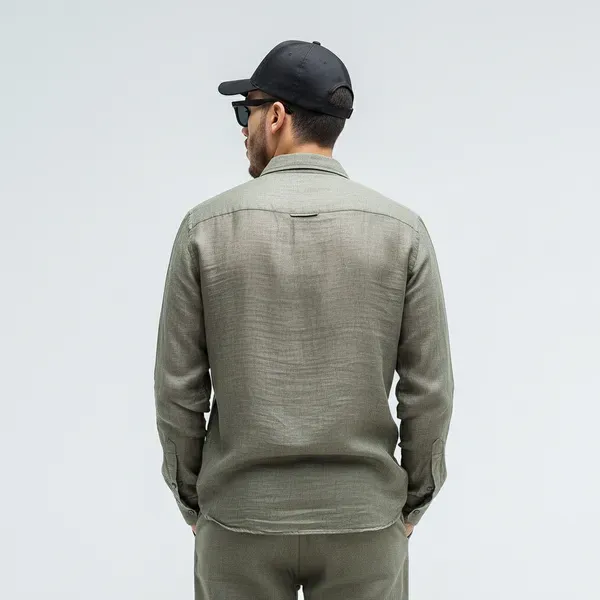 Light_Olive_Green_Pure_Linen_Shirt_For_Men