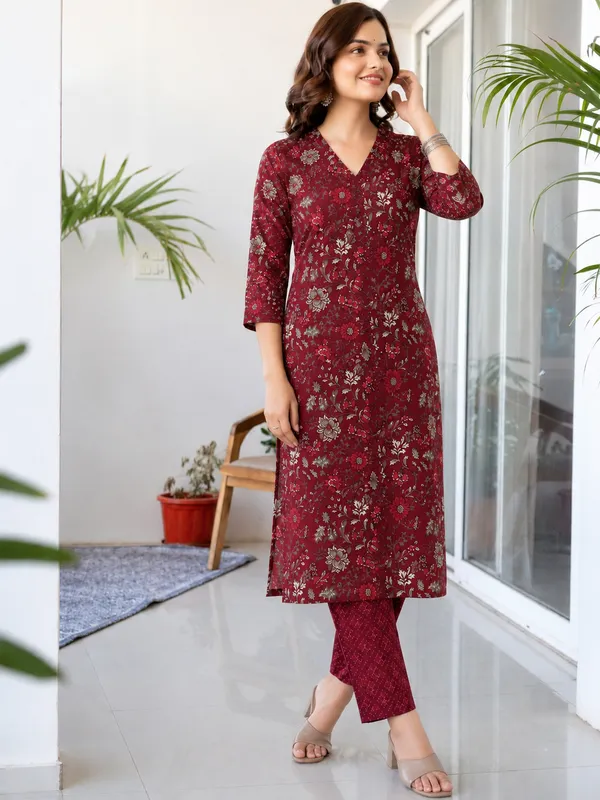 Cotton_Blend_Kurti_Set_With_Bottom_And_Dupatta
