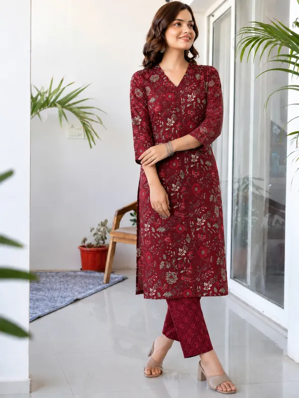 Cotton_Blend_Kurti_Set_With_Bottom_And_Dupatta