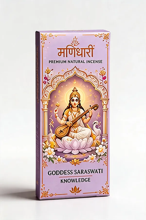 Manidhari_Goddess_Saraswati_Floral_Sandalwood_Incense_Sticks