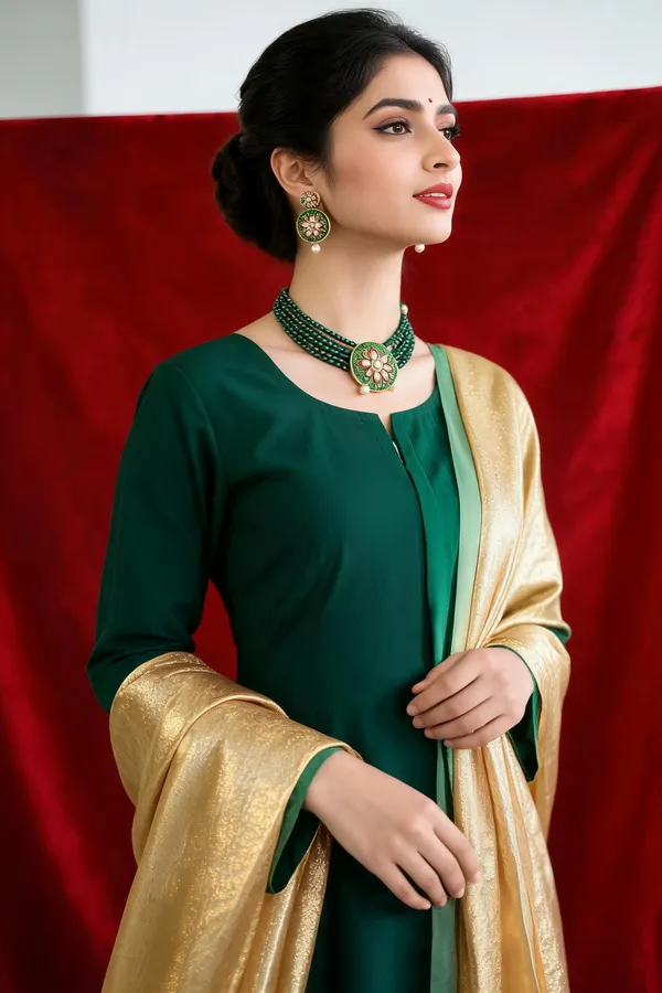 Green_necklace_earring_set