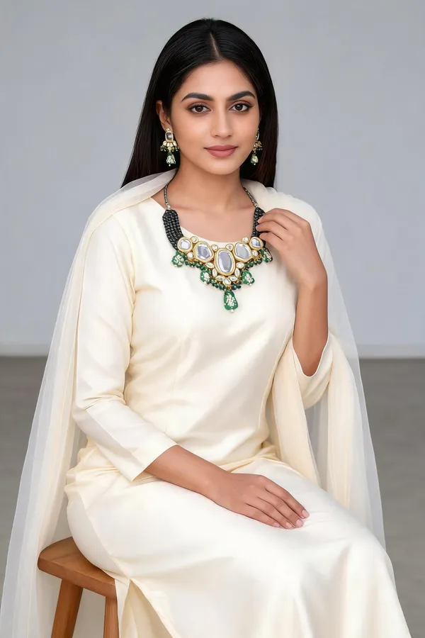 Swaragini_Ethnic_Kundan_Choker_Set_-Green