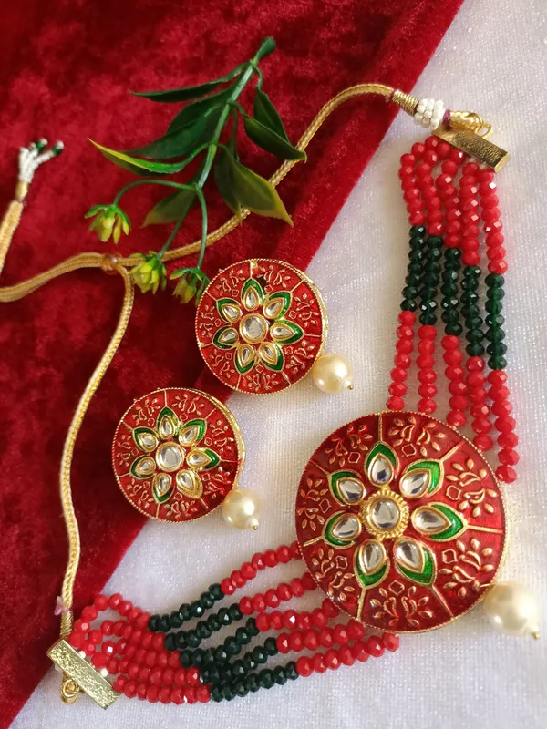 Ethnic_Deeksha_Meenakari_Choker_Set