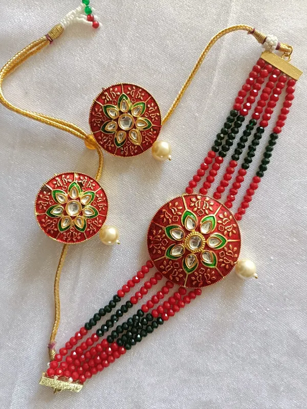 Ethnic_Deeksha_Meenakari_Choker_Set