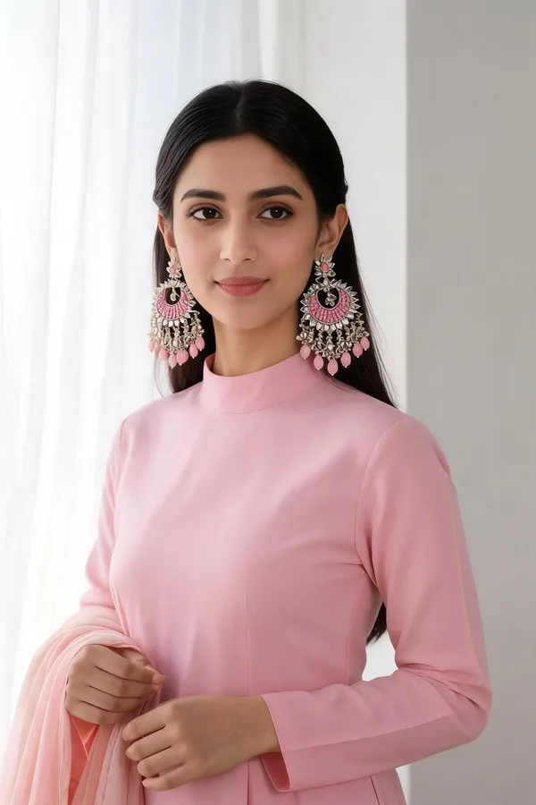 Pihu_Pink_Gold_Plated_Chandbalies_Earrings