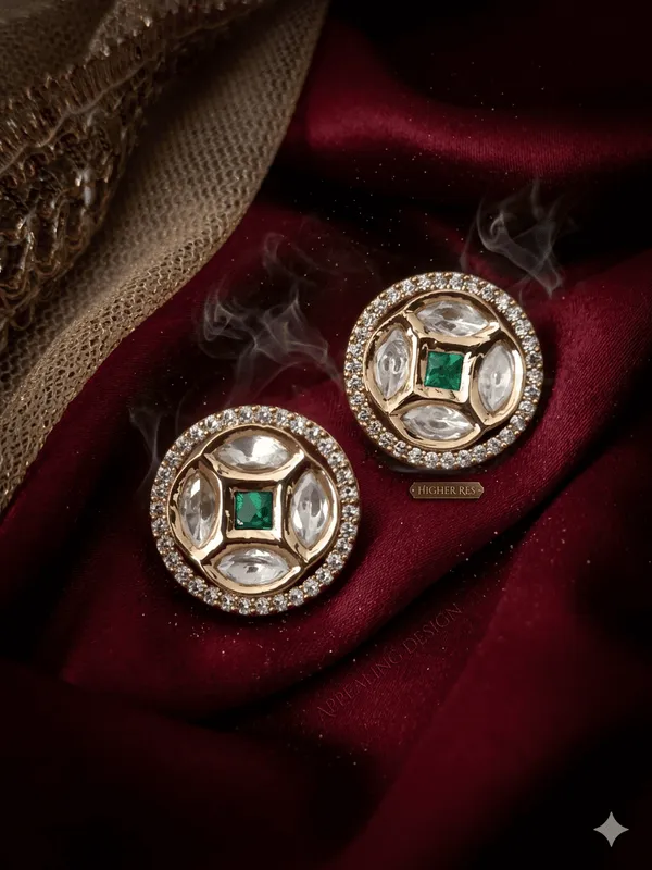 Celeste_Sparkle_Green_Stud_Earrings