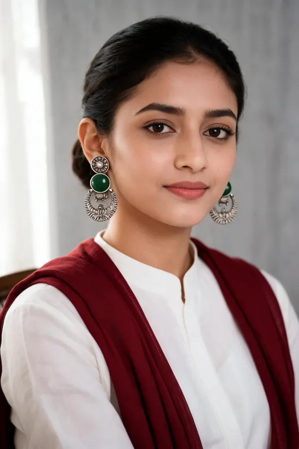 Olivia_Oxidised_Earrings_-_Green