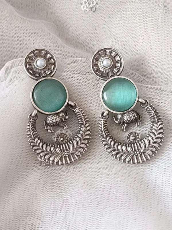 Olivia_Oxidised_Earrings_-_Mint_Green