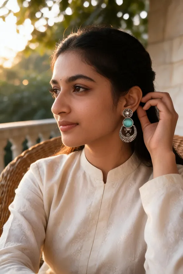 Olivia_Oxidised_Earrings_-_Mint_Green