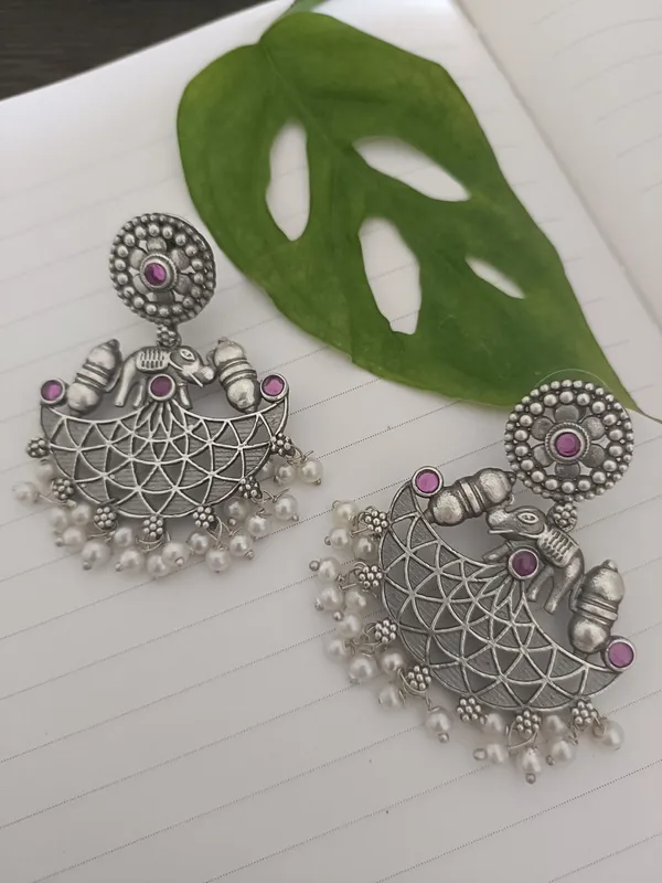 Barkha_Beaded_Oxidized_Earrings