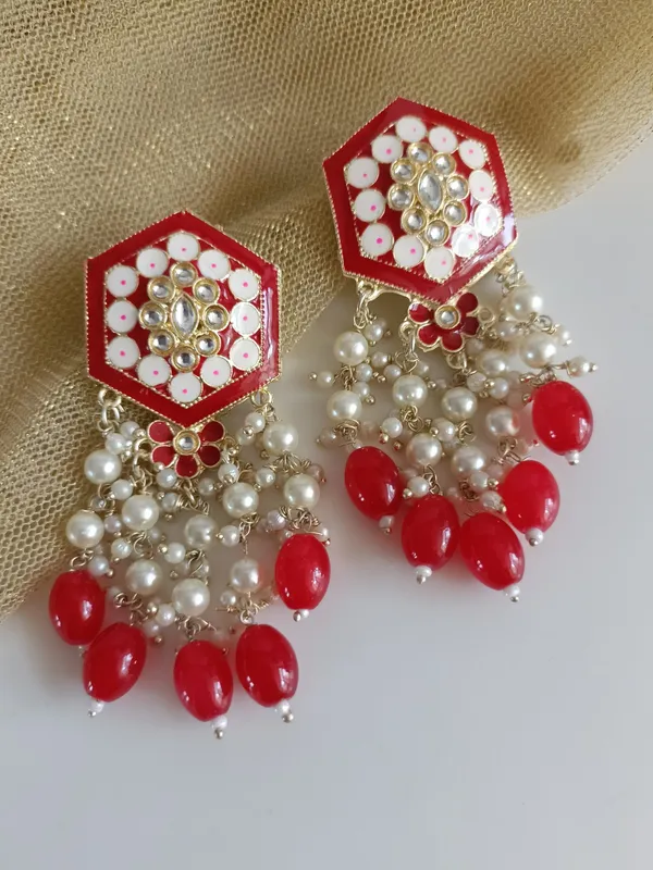Raaina_Trendy_Red_Earrings