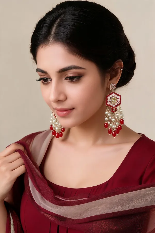 Raaina_Trendy_Red_Earrings