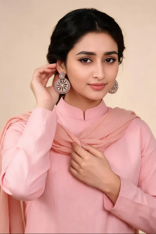 Sanyogita_Gold_polished_Pink_Stunning_Earrings