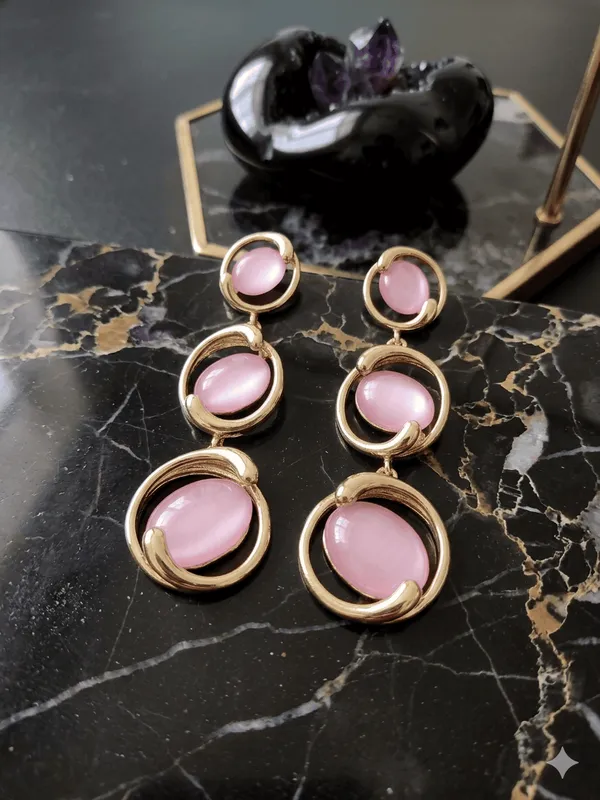 Jade_Bloom_Circle_Drop_Pink_Earrings