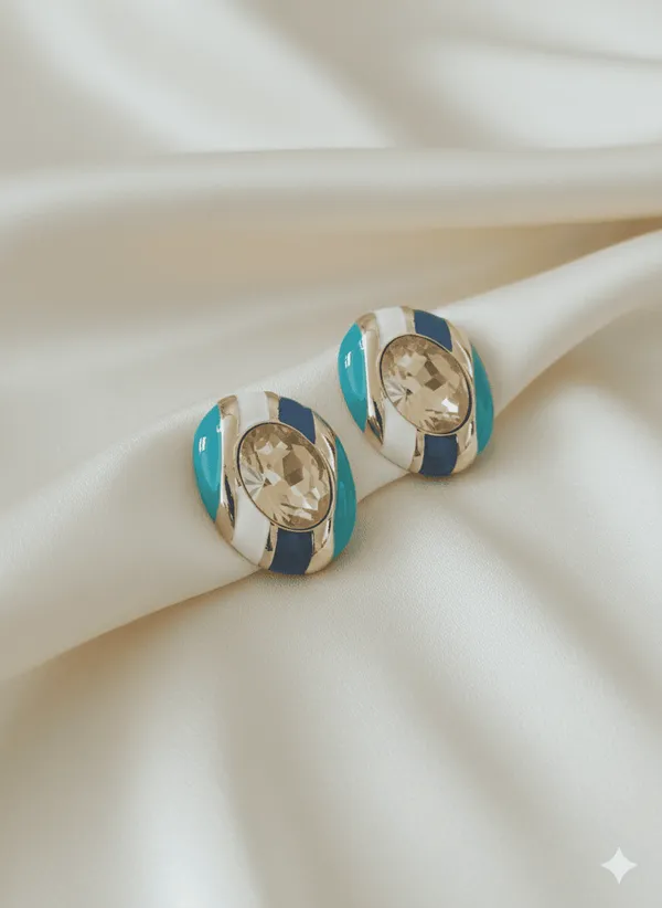 Candy_Luxe_Oval_Blue_Stud_Earrings
