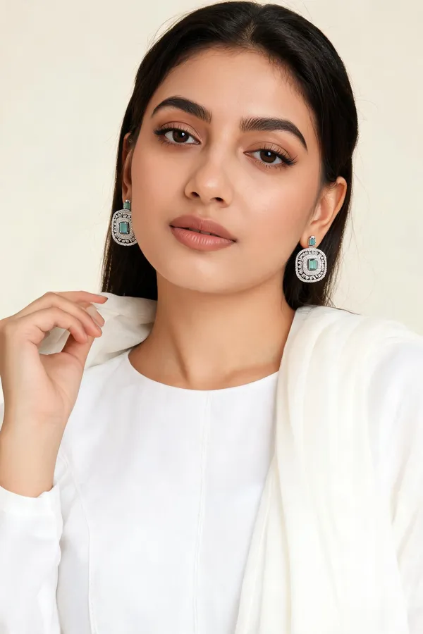 Saaysha_CZ_Mint_Green_Ear_Studs