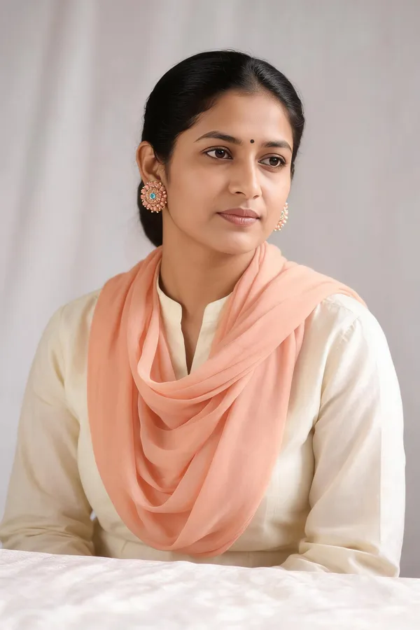 Sulochna_Ethnic_Peach_Beads_Ear_Studs