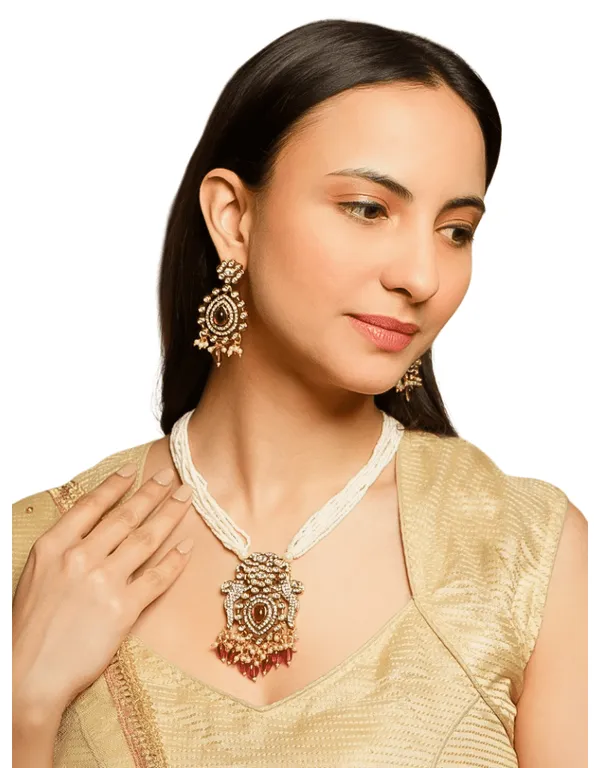 Raha_Ruby_Gold_Plated_Necklace_Set