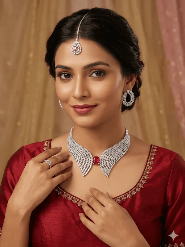 Royal_Ruby_Feather_Necklace_Set_With_Maangtika