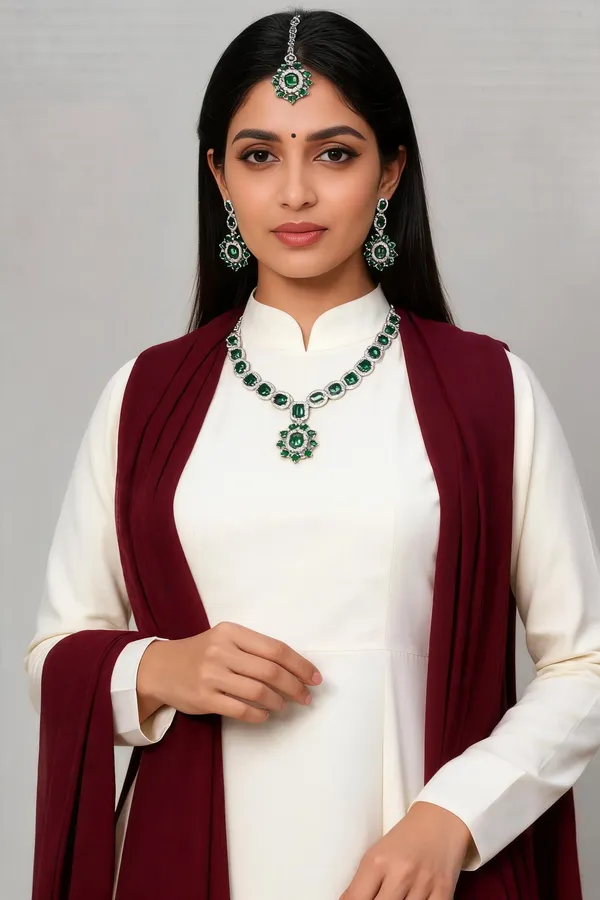 Pari_American_Diamond_Emerald_Green_Necklace_Set