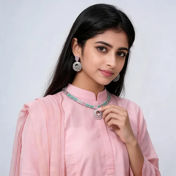 Lisa_American_Diamond_Pink_&_Mint_Green_Necklace_Set