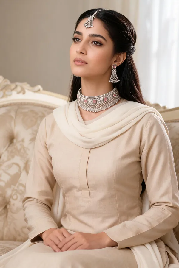 Cyan_American_Diamond_Pink__Choker_Necklace_Set