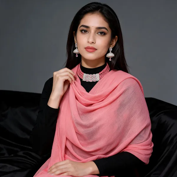 Rose_American_Diamond_Pink__Choker_Necklace_Set