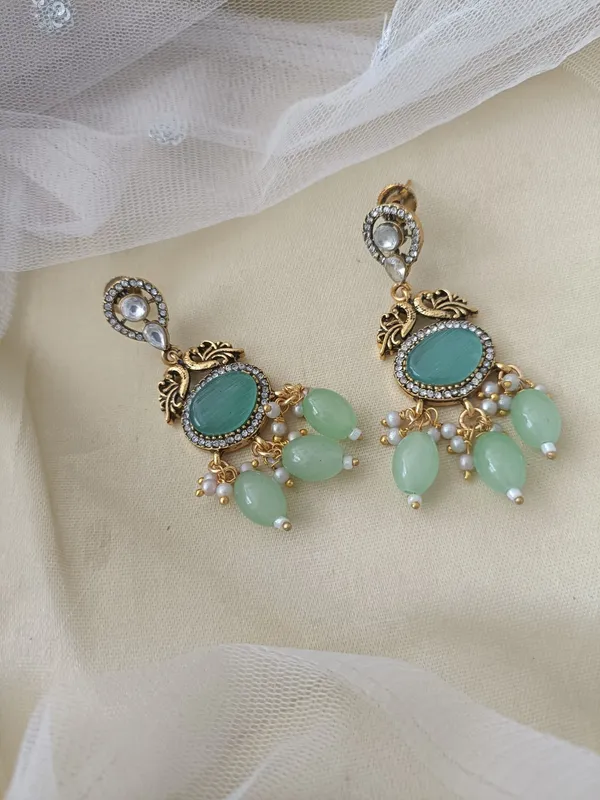 Anaya_Mint_Green_Gold_Plated_Necklace_Set