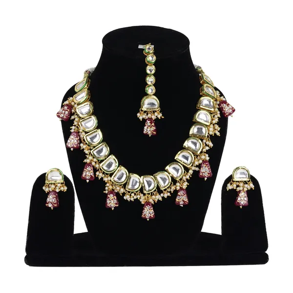 Rani_Varunya_Ethnic_Kundan_Necklace_Set-_Maroon