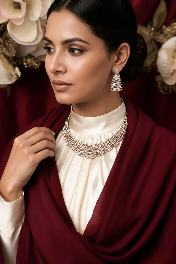 Crystal_Cascade_Zirconia_Gold_Polished_Elegance_Necklace_Set