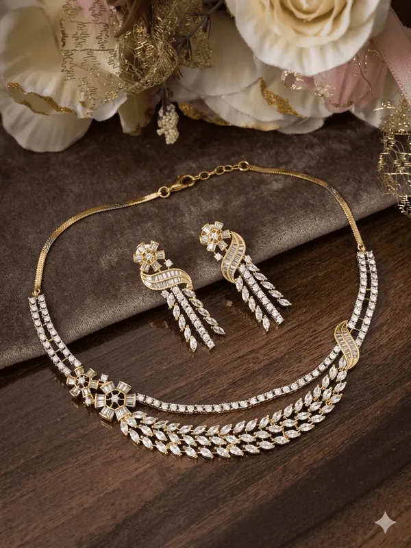 Celeste_Bloom_Floral_Gold_Polished_Necklace_Set