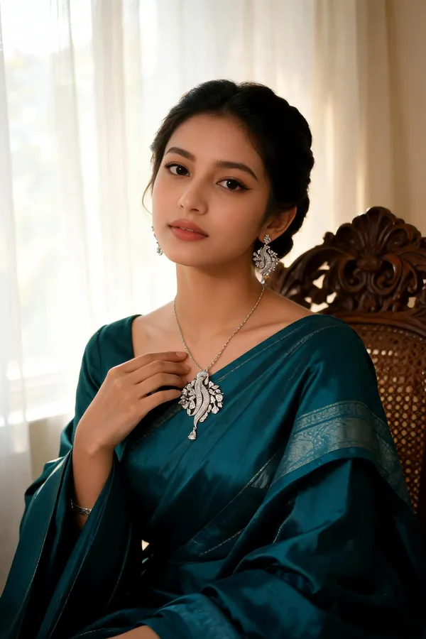 Priyanka_Silver_Zirconia_Pendant_Set