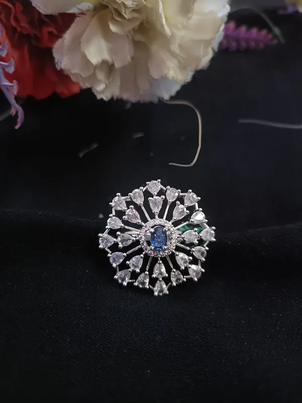Sparkle_Blue_American_Diamond_Ring