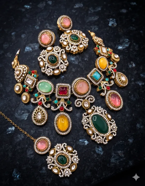 Royal_Multicolour_Heritage_Kundan_Necklace_Set