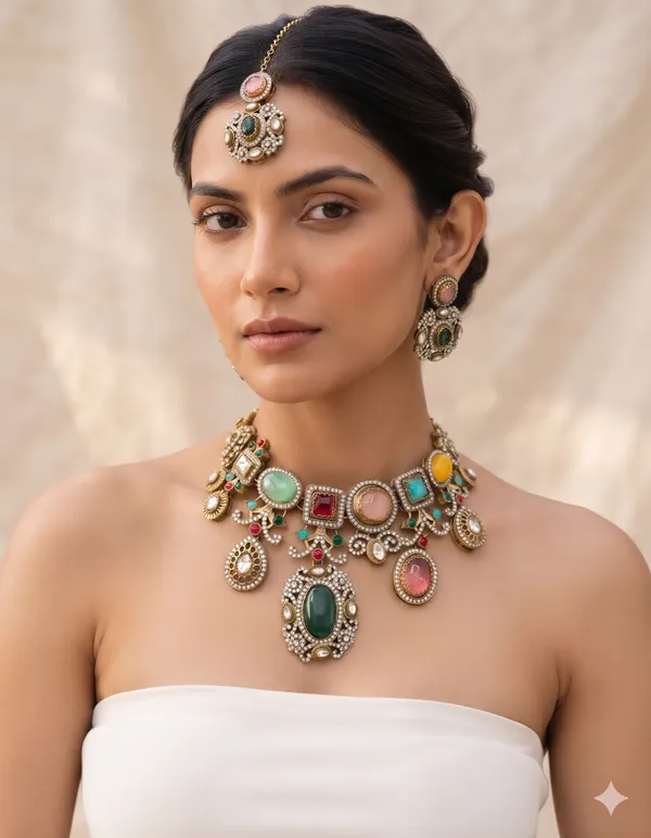 Royal_Multicolour_Heritage_Kundan_Necklace_Set