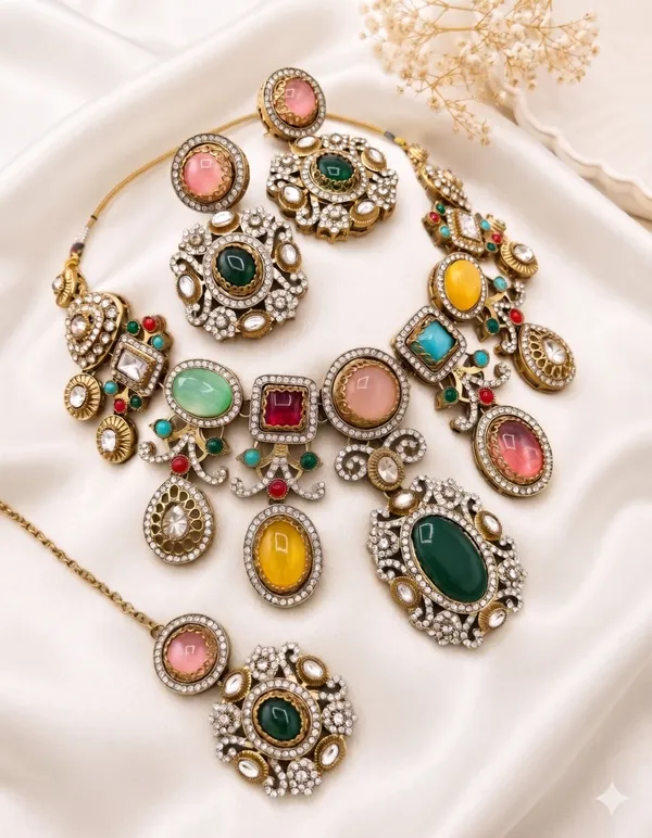 Royal_Multicolour_Heritage_Kundan_Necklace_Set