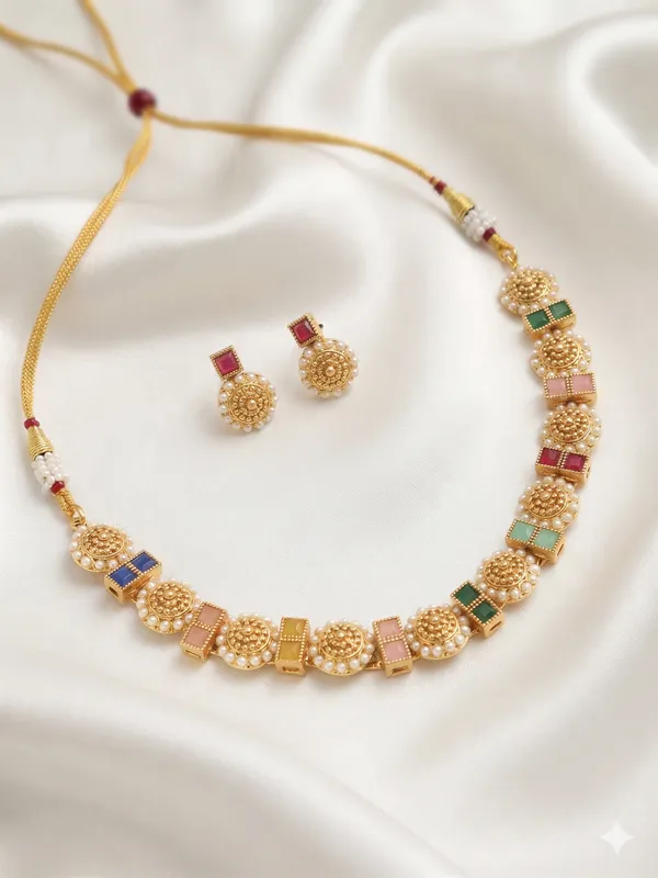Royal_Multicolour_Kundan_Gold_Polished_Pearl_Necklace_Set