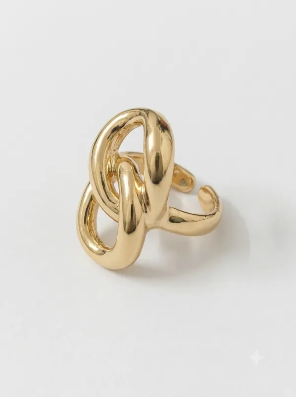 Gold-Tone_Interlocking_Knot_Ring_for_Women